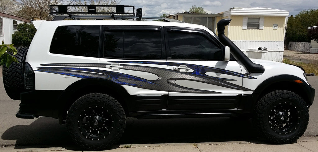 3D Truck Vinyl Wrap, Tribal Truck Vinyl Decal, Tribal Truck Full Color Vinyl, Tribal Car Vinyl Side Sticker, Tribal Street Racing Graphics