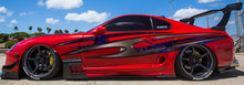 Load image into Gallery viewer, 3D Tribal Racing Stripes Car Vinyl Sticker, Tribal Car Vinyl Wrap, 3D Tribal Full Color Car Vinyl Decal, Tribal Car Design, Auto Vinyl Decal