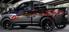 Load image into Gallery viewer, American Flag Sticker, Full Color Tribal Car Side Graphics, US Bald Eagle Truck Side Decal, Big Flag Truck Decals, USA Flag Car Vinyl Wrap