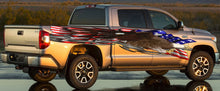 Load image into Gallery viewer, American Flag Sticker, Full Color Tribal Car Side Graphics, US Bald Eagle Truck Side Decal, Big Flag Truck Decals, USA Flag Car Vinyl Wrap