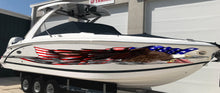 Load image into Gallery viewer, US Bald Eagle Full Color Yacht Graphics, USA Flag Tribal Watercraft Vinyl, American pride Cigar Boat Side Graphics, Patriotic Sticker