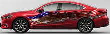 Load image into Gallery viewer, American Flag Car Sticker, Big Flag Decals, Tribal Side Graphics, US Eagle Auto Wrap, American Flag Car Decal, USA Car Side Vinyl Wrap
