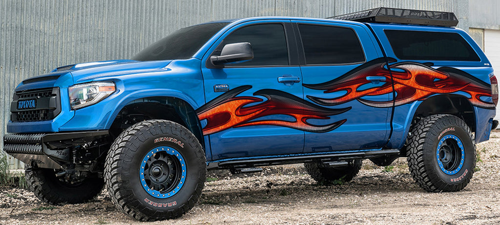 3D Tribal Racing Stripes Car Vinyl Wrap, Tribal Truck Vinyl Side Graphics, Tribal Car Decal, Tribal Truck Side Full Color Vinyl Sticker