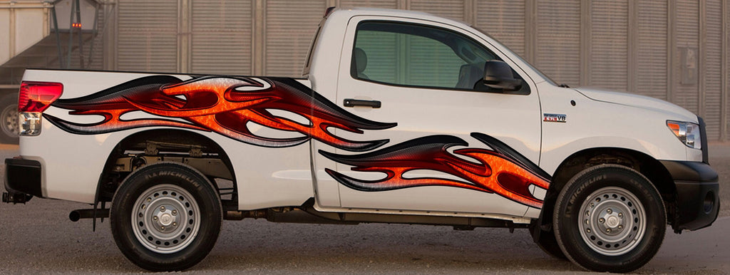 3D Tribal Truck Vinyl Side Graphics, Tribal Truck Design, Tribal Truck Side Full Color Vinyl Sticker, Tribal Truck Wrap, Tribal Car Sticker