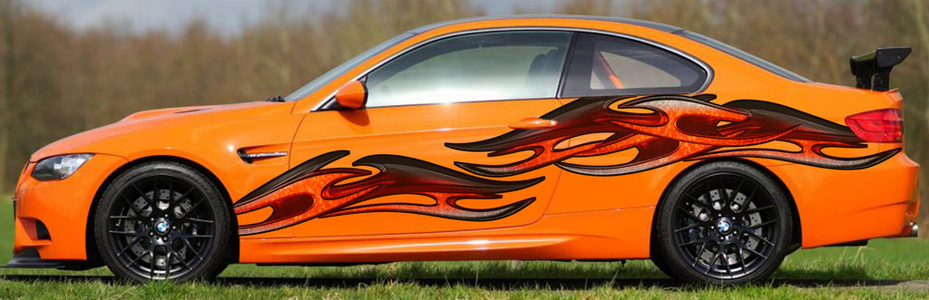 3D Tribal Car Sticker, 3D Tribal Car Wrap, 3D Tribal Racing Stripes Vinyl Decal, 3D Tribal Car Wrap, Tribal Car Design, Tribal Car Graphics