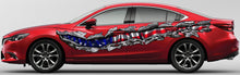 Load image into Gallery viewer, US Flag Car Wrap, American Flag Car Side Design, Big Flag Car Decals, US Pride Car Vinyl Sticker, US Flag Ripped Metal Car Vinyl Decal
