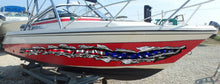 Load image into Gallery viewer, American Flag Boat Wrap, Flag Boat Design, US Flag Boat Vinyl, Big Flag Boat Graphics, US Flag Boat Sticker, Full Color USA Flag Boat Decal
