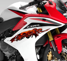 Load image into Gallery viewer, 3D Dragon Bike Wrap Design, Tribal Dragon Sport Bike Decal, Dragon Bike Full Color Vinyl Sticker, Tribal Dragon Bike Vinyl Graphics