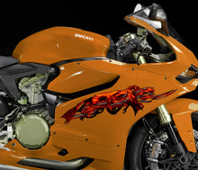 Load image into Gallery viewer, 3D Dragon Bike Wrap Design, Tribal Dragon Sport Bike Decal, Dragon Bike Full Color Vinyl Sticker, Tribal Dragon Bike Vinyl Graphics