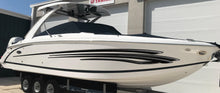 Load image into Gallery viewer, Tribal Boat Full Color Vinyl Sticker, Tribal Racing Stripes Boat Wrap, Tribal Speed Boat Vinyl Graphics, Tribal Watercraft Vinyl Decal