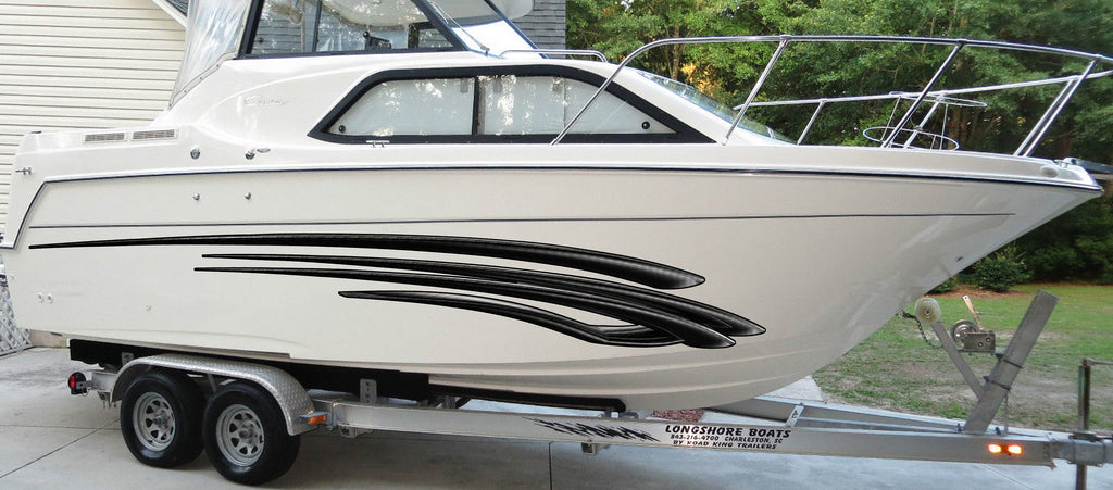 Tribal Boat Full Color Vinyl Sticker, Tribal Racing Stripes Boat Wrap, Tribal Speed Boat Vinyl Graphics, Tribal Watercraft Vinyl Decal