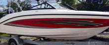 Load image into Gallery viewer, Tribal Boat Design, 3D Yacht Vinyl Graphic, Tribal Boat Wrap, Tribal Racing Stripes Boat Vinyl Decal, Tribal Speed Boat Vinyl Sticker