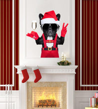 Load image into Gallery viewer, Merry Christmas French Bulldog Wall Stickers, Christmas French Bulldog Wall Window Decor Decals, Family Holiday Christmas, New Year Stickers