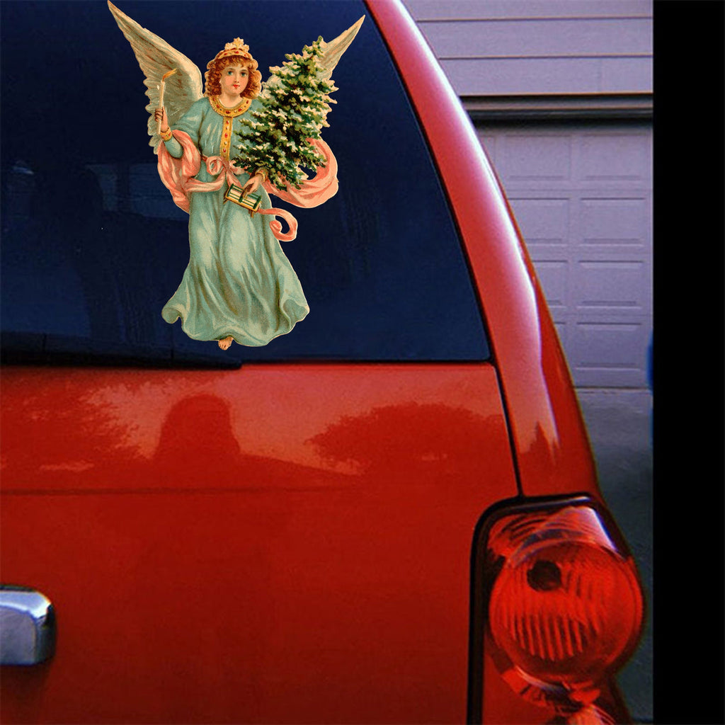 Christmas Angel Wall decal, Wall decal art stickers Merry Christmas, Modern Wall Art, Multi Color, Christmas Tree Wall Decor