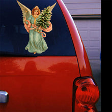 Load image into Gallery viewer, Christmas Angel Wall decal, Wall decal art stickers Merry Christmas, Modern Wall Art, Multi Color, Christmas Tree Wall Decor