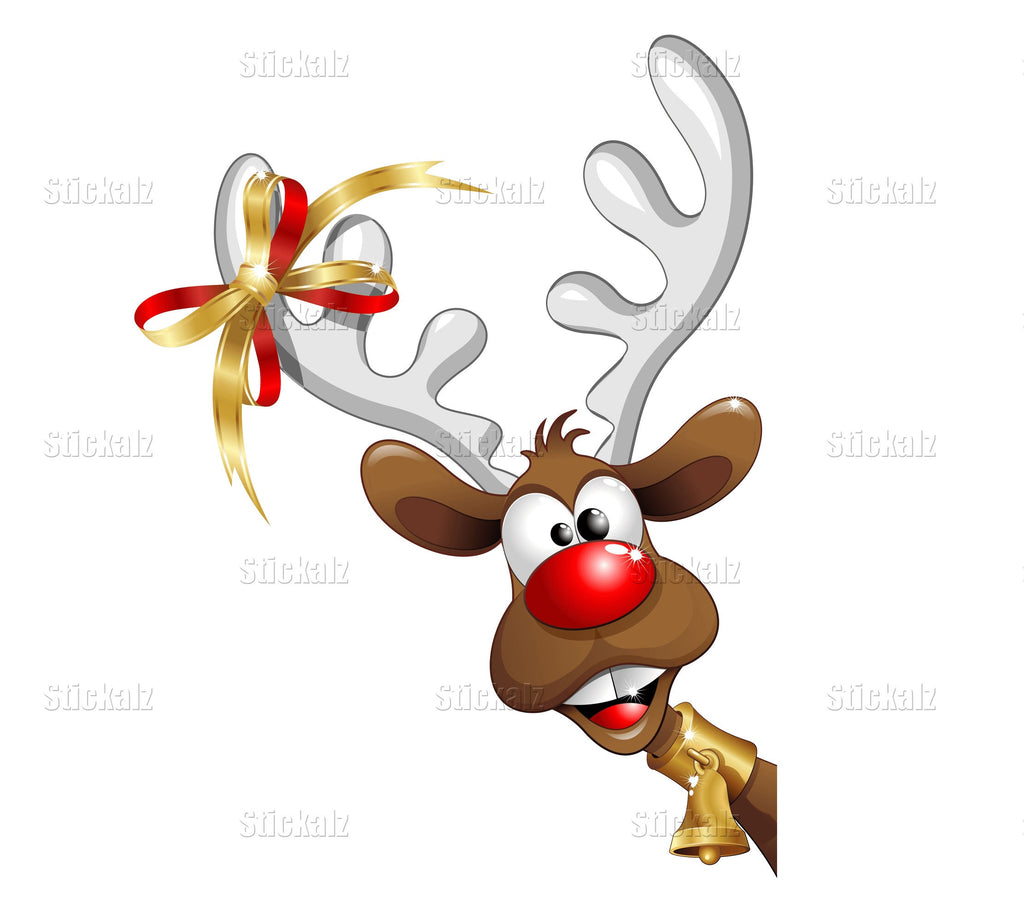 Merry Christmas Deer Wall Sticker, New Year's Deer Wall Decal, Christmas Stickers for Children's Room, Christmas Sticker, New Year Stickers