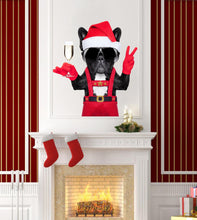 Load image into Gallery viewer, French Bulldog Wall Decal, Merry Christmas Wall Sticker, New Year Wall Decor, Dog Art for Walls, Christmas Stickers