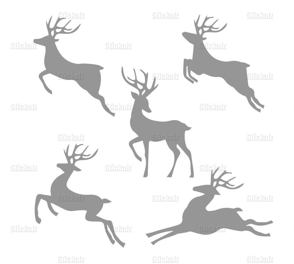 Christmas Reindeer Wall Decal, New Year Deer Wall Sticker, Christmas Home Decals, Deer Merry Christmas Wall Décor