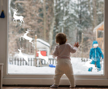 Load image into Gallery viewer, Christmas Reindeer Wall Decal, New Year Deer Wall Sticker, Christmas Home Decals, Deer Merry Christmas Wall Décor