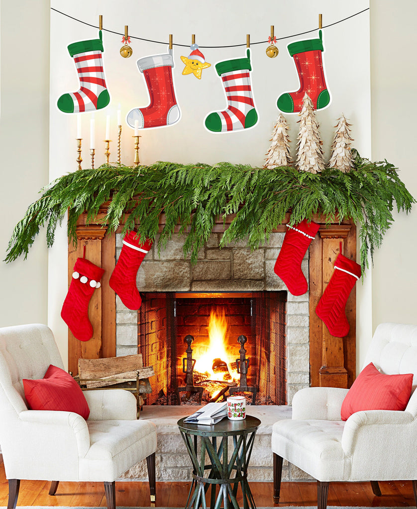Christmas Socks Wall Decal, Merry Christmas Wall Sticker, Happy New Yea Wall Décor, A gift for Christmas, Christmas Vinyl Sticker