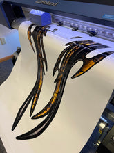 Load image into Gallery viewer, Tribal Chopper Graphics, Chopper Graphic Decal, Tribal Crotch Rocket Wrap, Weapon Bike Vinyl, 3D Graphics of a Motorcycle Sticker