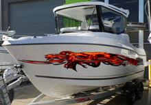 Load image into Gallery viewer, Dragon Boat Vinyl Side Design, Tribal Dragon Boat Graphics, 3D Dragons Boat Wrap, Lizard Jet ski Decals, 3D Tribal Dragon Boat Sticker