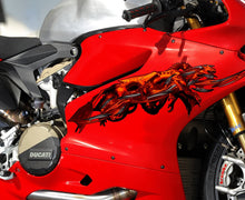 Load image into Gallery viewer, 3D Dragon Bike Wrap Design, Tribal Dragon Sport Bike Decal, Dragon Bike Full Color Vinyl Sticker, Tribal Dragon Bike Vinyl Graphics