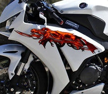 Load image into Gallery viewer, 3D Dragon Motorcycle Wrap Vinyl, Lizard Bike Sticker, Dragons Full Sport Bike Vinyl, Dragon Dirt Bike Decal, Lizard Chopper Graphics Decals