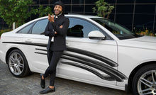 Load image into Gallery viewer, 3D Tribal Full Color Car Vinyl Decal, Tribal Car Design, Auto Vinyl Decal, 3D Tribal Racing Stripes Car Vinyl Sticker, Tribal Car Vinyl Wrap