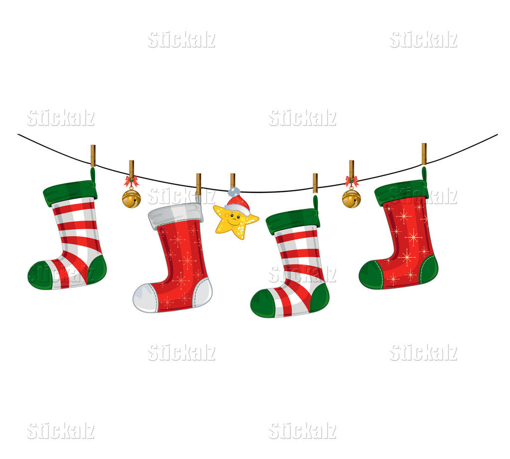 Christmas Socks Wall Decal, Merry Christmas Wall Sticker, Happy New Yea Wall Décor, A gift for Christmas, Christmas Vinyl Sticker