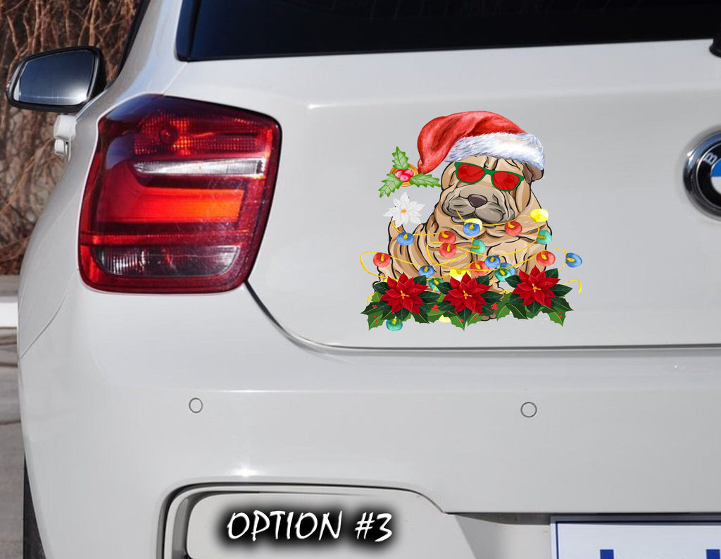 Dog bumper sticker, Christmas car decal bumper, Funny dog car decal, Dog window sticker, Holiday car decor, Christmas car sticker