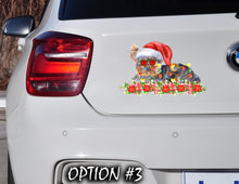Load image into Gallery viewer, Funny dog car decal, Dog bumper sticker, Christmas car decal bumper, Dog window sticker, Holiday car decor, Christmas car sticker
