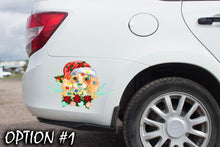 Load image into Gallery viewer, Christmas car sticker, Dog bumper sticker, Holiday car decor Christmas car decal bumper, Funny dog car decal, Dog window sticker