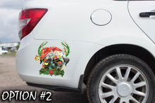 Load image into Gallery viewer, Christmas car sticker, Dog bumper sticker, Holiday car decor Christmas car decal bumper, Funny dog car decal, Dog window sticker