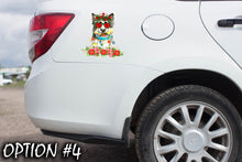 Load image into Gallery viewer, Christmas car sticker, Dog bumper sticker, Holiday car decor Christmas car decal bumper, Funny dog car decal, Dog window sticker
