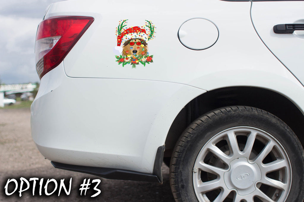Holiday car decor Christmas car decal bumper, Funny dog car decal, Christmas Doggie stickers, Christmas car sticker, Dog bumper sticker