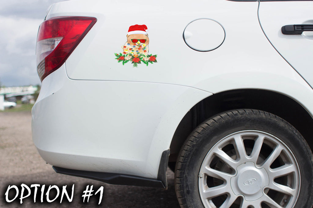 Christmas car decal bumper, Funny dog car decal, Holiday car decor, Christmas Doggie stickers, Christmas car sticker, Dog bumper sticker
