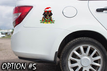 Load image into Gallery viewer, Pet christmas decor, Christmas car decal bumper, Funny dog car decal, Holiday car decor, Christmas car sticker, Dog bumper sticker