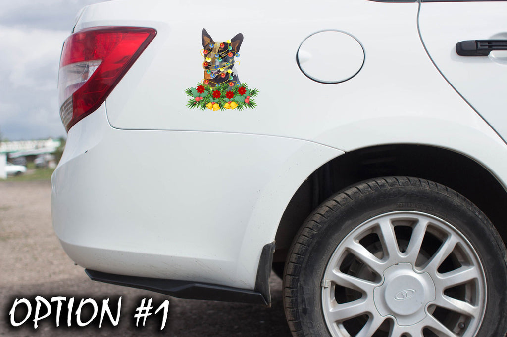 Dog bumper sticker, Pet christmas decor, Christmas car decal bumper, Funny dog car decal, Holiday car decor, Christmas car sticker
