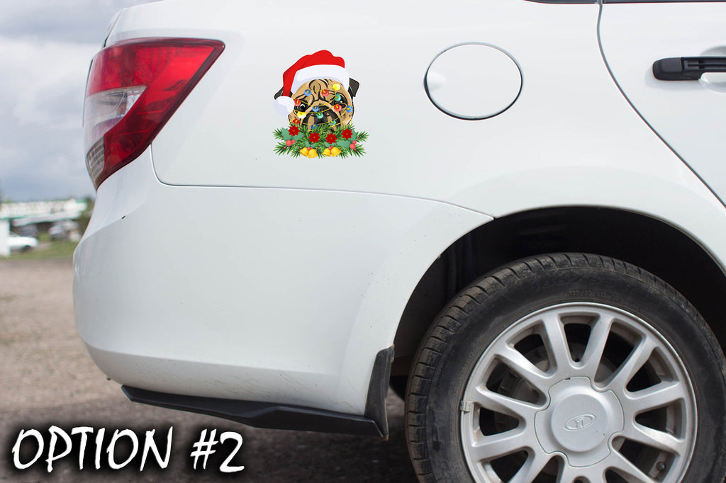 Dog bumper sticker, Pet christmas decor, Christmas car decal bumper, Funny dog car decal, Holiday car decor, Christmas car sticker