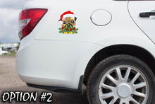 Load image into Gallery viewer, Dog bumper sticker, Pet christmas decor, Christmas car decal bumper, Funny dog car decal, Holiday car decor, Christmas car sticker