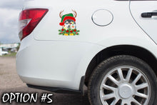 Load image into Gallery viewer, Dog bumper sticker, Pet christmas decor, Christmas car decal bumper, Funny dog car decal, Holiday car decor, Christmas car sticker