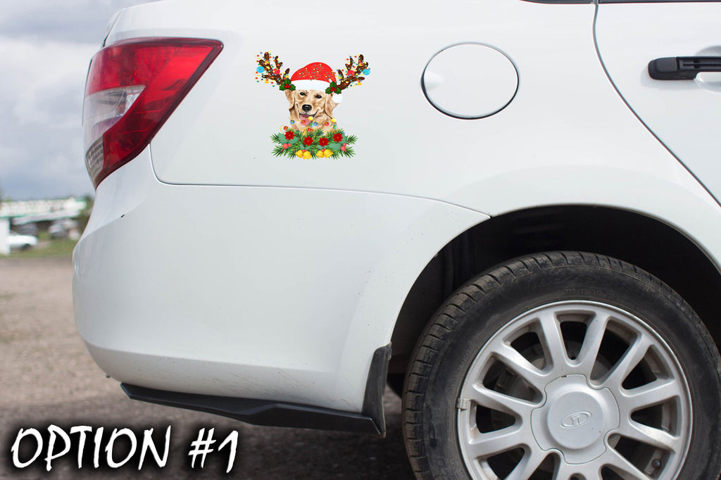 Christmas car decal bumper, Funny dog car decal, Dog bumper sticker, Pet christmas decor, Holiday car decor, Christmas car sticker