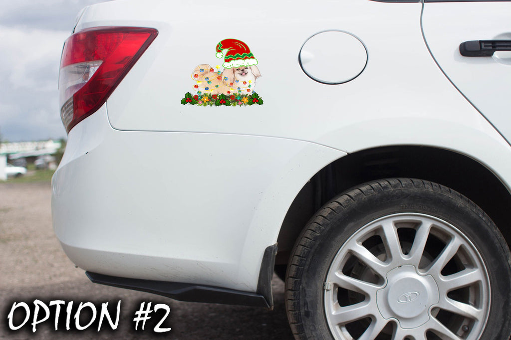Christmas car decal bumper, Funny dog car decal, Dog bumper sticker, Pet christmas decor, Holiday car decor, Christmas car sticker