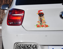 Load image into Gallery viewer, Funny dog car decal, Dog bumper sticker, Christmas car decal bumper, Dog window sticker, Holiday car decor, Christmas car sticker