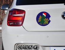 Load image into Gallery viewer, Holiday car decor, Christmas car decal bumper, Funny dog car decal, Merry Christmas Stickers, Dog bumper sticker, Dog window sticker