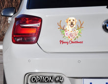 Load image into Gallery viewer, Christmas Santa Claus Vinyl Decal, Funny dog car decal, Holiday car decor, Merry Christmas Stickers, Dog bumper sticker, Dog window sticker