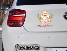 Load image into Gallery viewer, Christmas Santa Claus Vinyl Decal, Funny dog car decal, Holiday car decor, Merry Christmas Stickers, Dog bumper sticker, Dog window sticker