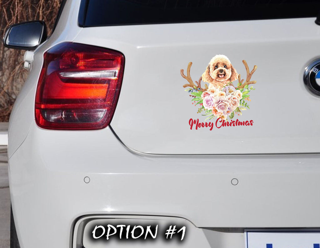 Christmas Car Bumper Sticker Decal, Funny dog car decal, Holiday car decor, Merry Christmas Stickers, Dog bumper sticker, Dog window sticker