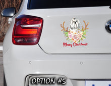Load image into Gallery viewer, Christmas Car Bumper Sticker Decal, Funny dog car decal, Holiday car decor, Merry Christmas Stickers, Dog bumper sticker, Dog window sticker